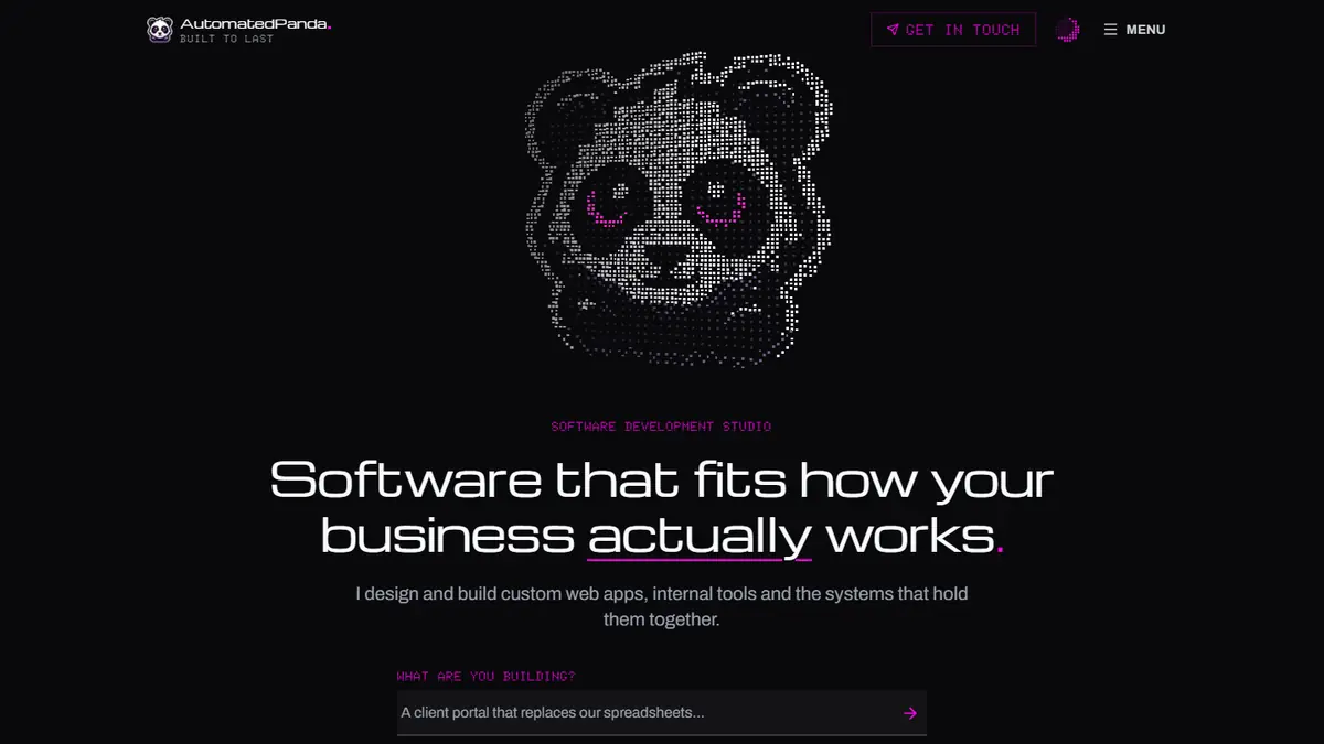The AutomatedPanda homepage